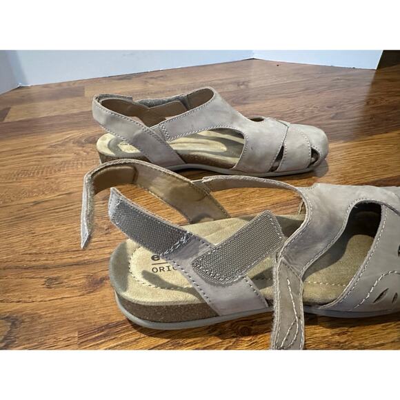 Earth Origins Birdine Leather Fisherman Sandal Taupe 8.5N NWT Summer Comfort - Picture 10 of 11